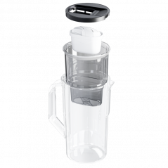 Dzbanek filtrujący Wessper D1 Solid Aquamax 2,8 l czarny z filtrem Aquamax Standard