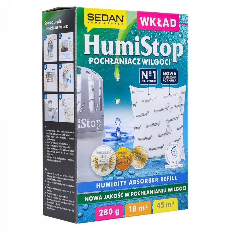 Wkład do pochłaniacza wilgoci Humistop 280 g