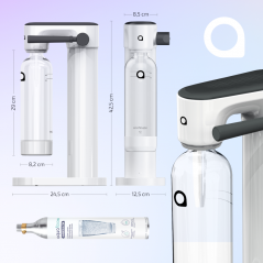 Saturator do wody Aquafloow Bubbwater biały