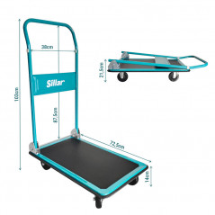 Sillar składany wózek transportowy 150 kg