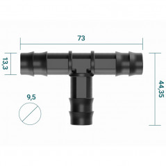 Trójnik do linii kroplującej 16 mm Sillar – 100 szt.