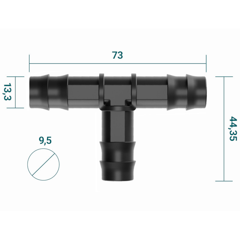 Trójnik do linii kroplującej 16 mm Sillar – 100 szt. Trójnik do linii kroplującej 16 mm Sillar – 100 szt.