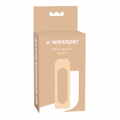Szklana butelka na wodę 0,5 l Wessper B1 Borosilicate Beige – szczelna, bez BPA, z miarką