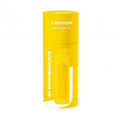 Szklana butelka na wodę 0,5 l Wessper B1 Borosilicate Sun – szczelna, bez BPA, z miarką