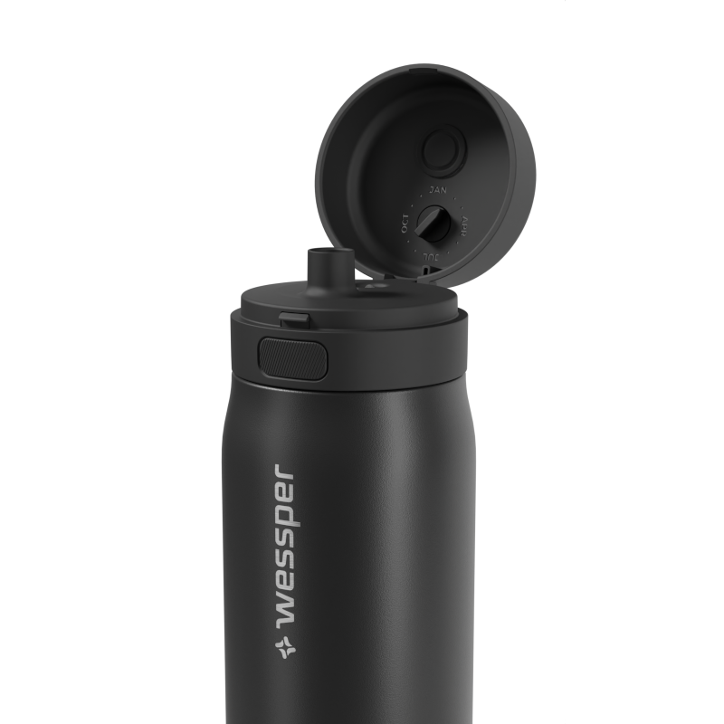Butelka filtrująca wessper B2 Stainless Steel Actitex™ 0,7 l – czarna