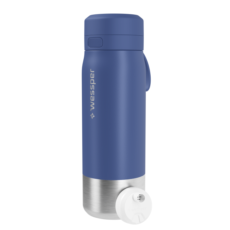 Butelka filtrująca wessper B2 Stainless Steel Actitex™ 0,7 l – niebieska