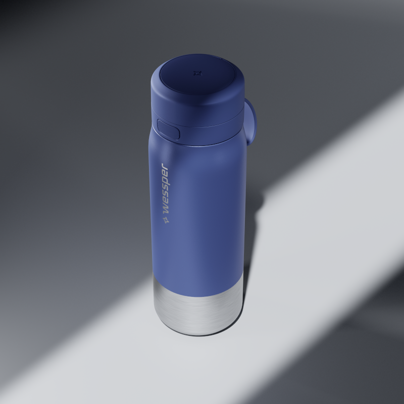 Butelka filtrująca Wessper B2 Stainless Steel Actitex™ 0,7 l – niebieska