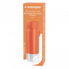 Butelka filtrująca wessper B2 Stainless Steel Actitex™ 0,7 l – pomarańczowa