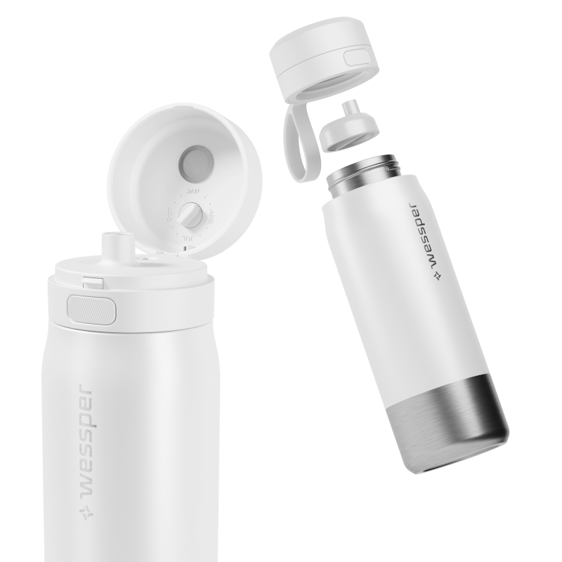 Butelka filtrująca Wessper B2 Stainless Steel Actitex™ 0,7 l – biała