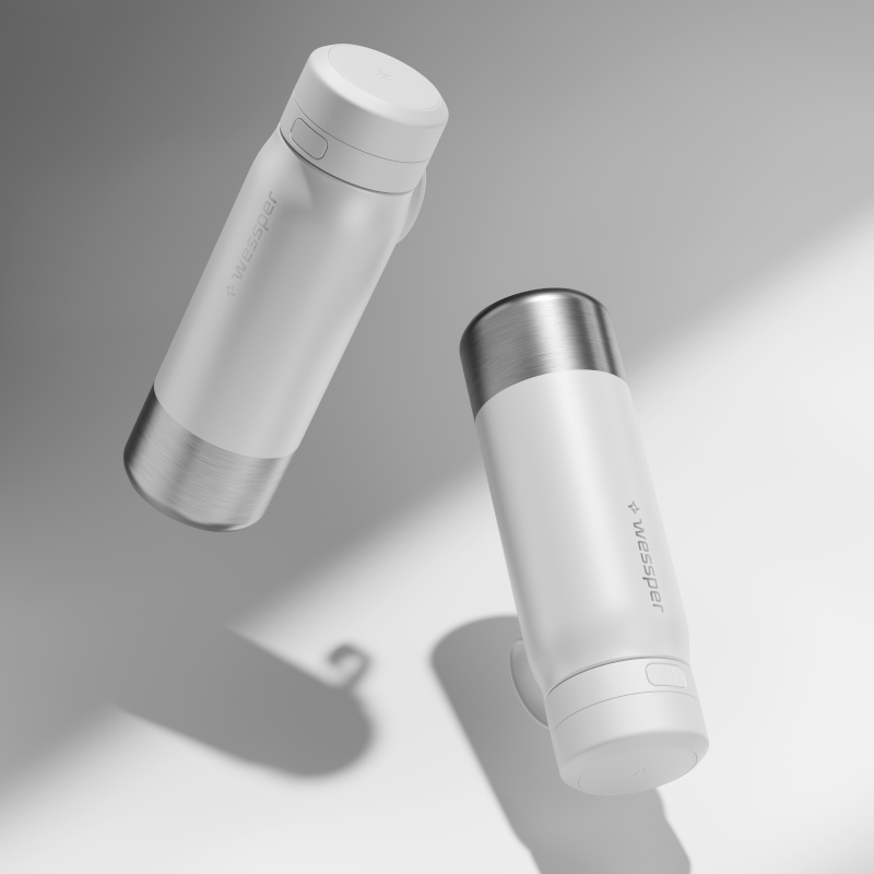 Butelka filtrująca Wessper B2 Stainless Steel Actitex™ 0,7 l – biała