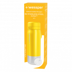 Butelka filtrująca wessper B2 Stainless Steel Actitex™ 0,7 l – żółta