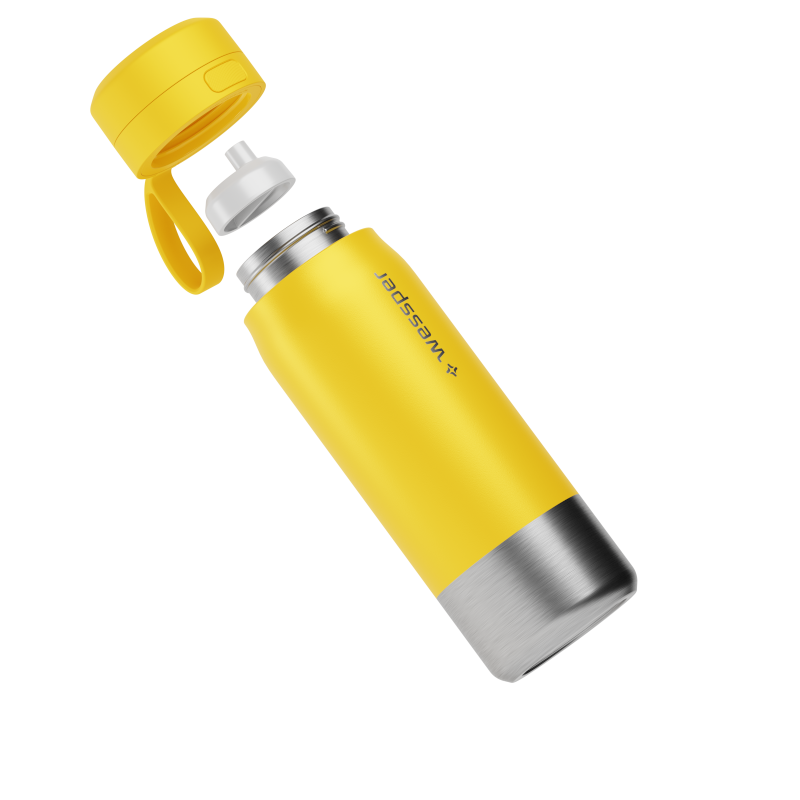 Butelka filtrująca Wessper B2 Stainless Steel Actitex™ 0,7 l – żółta
