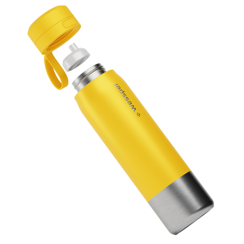 Butelka filtrująca Wessper B2 Stainless Steel Actitex™ 1 l – żółta