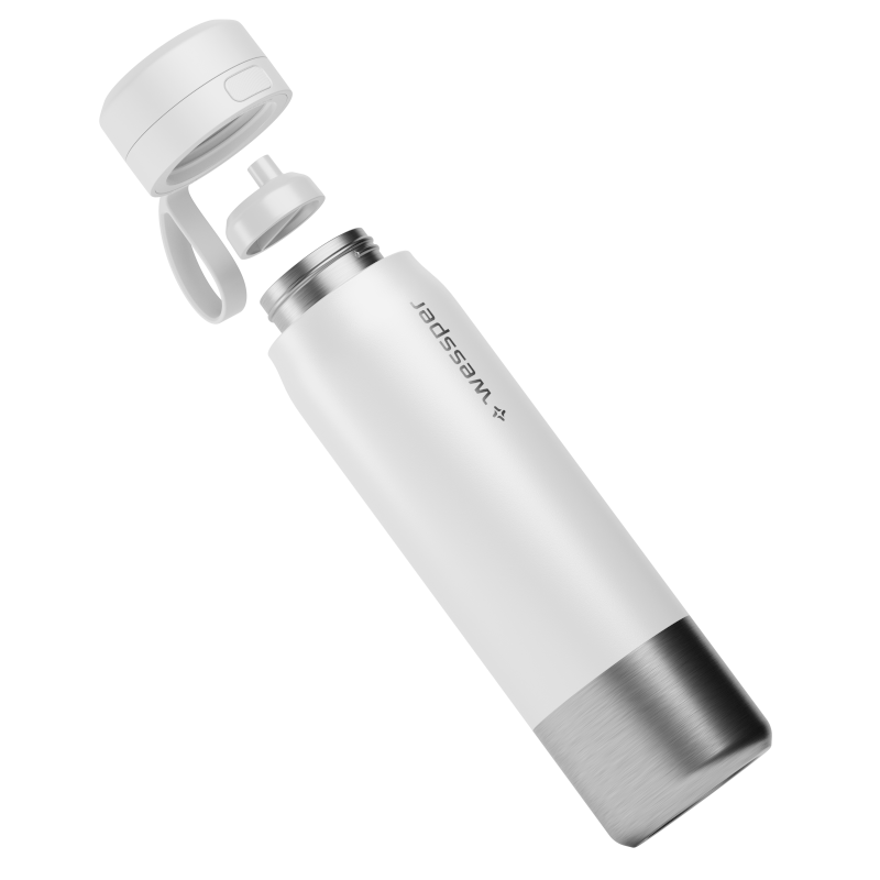 Butelka filtrująca Wessper B2 Stainless Steel Actitex™ 1 l – biała