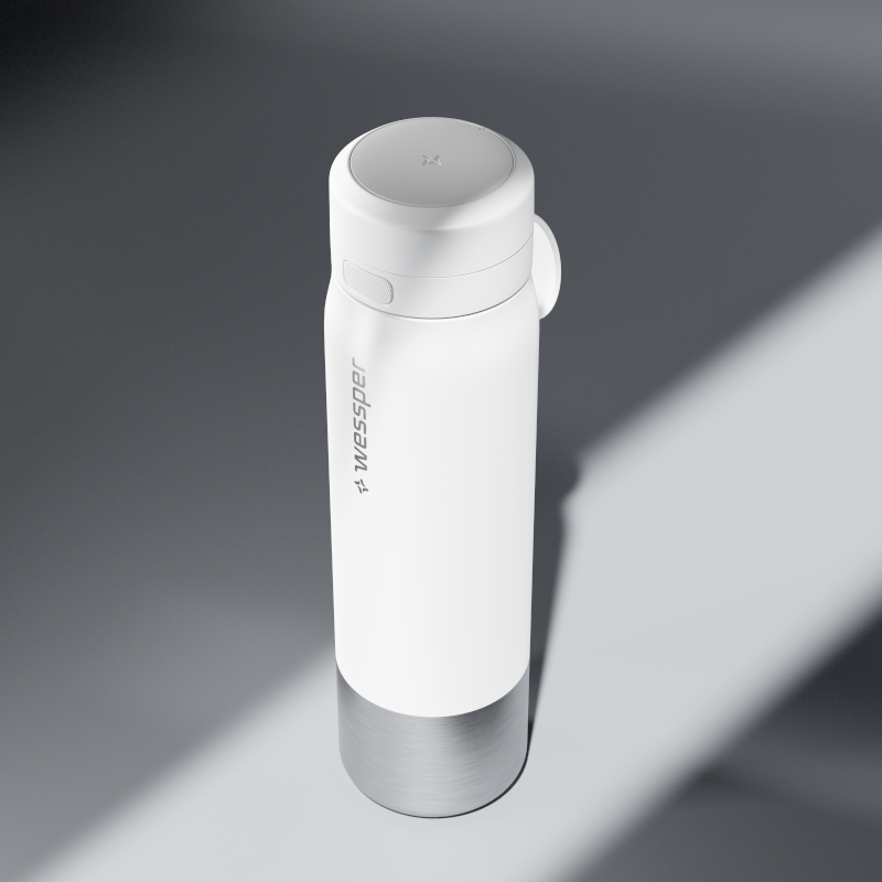 Butelka filtrująca Wessper B2 Stainless Steel Actitex™ 1 l – biała