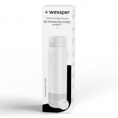 Butelka filtrująca wessper B2 Stainless Steel Actitex™ 1 l – biała