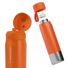 Butelka filtrująca wessper B2 Stainless Steel Actitex™ 1 l – pomarańczowa
