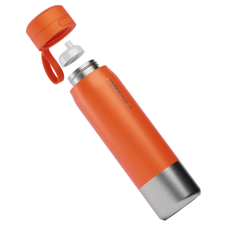 Butelka filtrująca Wessper B2 Stainless Steel Actitex™ 1 l – pomarańczowa