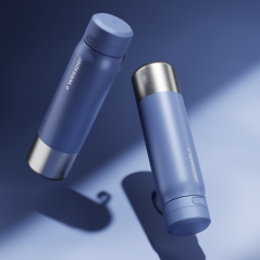 Butelka filtrująca wessper B2 Stainless Steel Actitex™ 1 l – niebieska