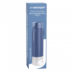 Butelka filtrująca wessper B2 Stainless Steel Actitex™ 1 l – niebieska