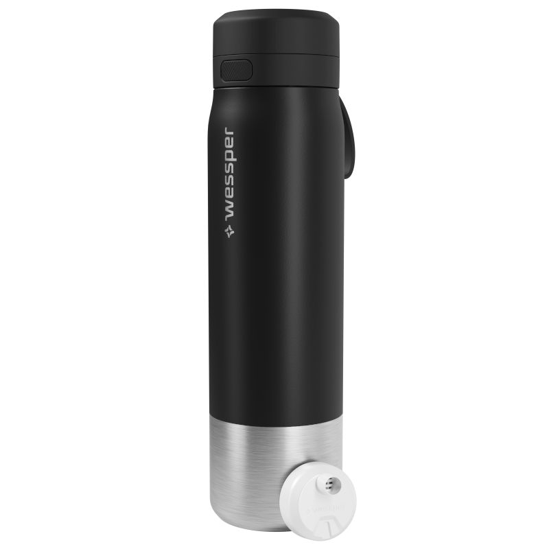 Butelka filtrująca wessper B2 Stainless Steel Actitex™ 1 l – czarna