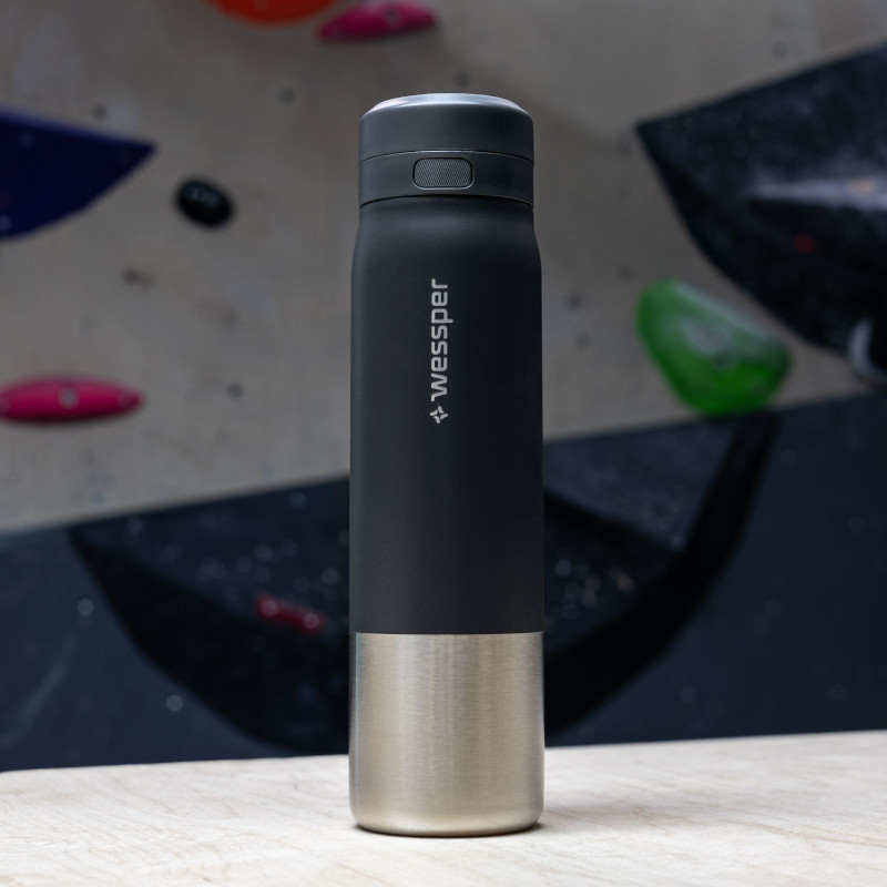 Butelka filtrująca Wessper B2 Stainless Steel Actitex™ 1 l – czarna