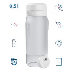 Butelka filtrująca Wessper B2 Tritan Actitex™ 0,5 l – Biała