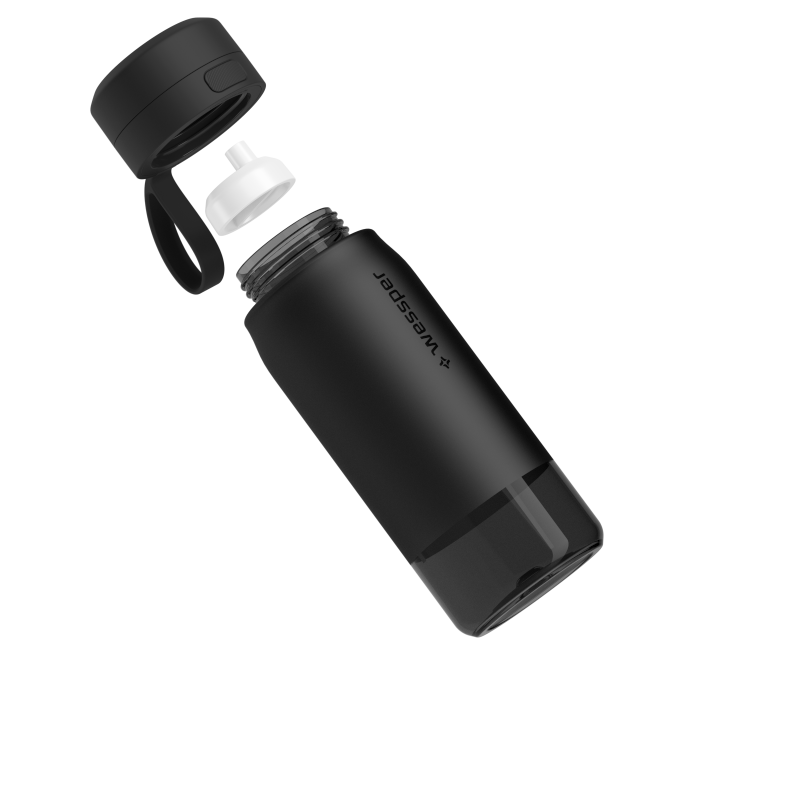 Butelka filtrująca Wessper B2 Tritan Actitex™ 0,5 l – Czarna
