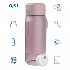 Butelka filtrująca Wessper B2 Tritan Actitex™ 0,5 l – Różowa