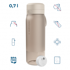 Butelka filtrująca Wessper B2 Tritan Actitex™ 0,7 l – Beżowa