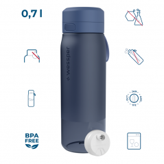 Butelka filtrująca Wessper B2 Tritan Actitex™ 0,7 l – Niebieska