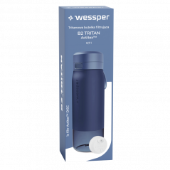Butelka filtrująca Wessper B2 Tritan Actitex™ 0,7 l – Niebieska