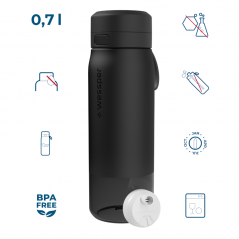 Butelka filtrująca Wessper B2 Tritan Actitex™ 0,7 l – Czarna