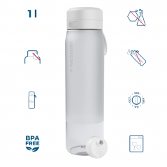 Butelka filtrująca Wessper B2 Tritan Actitex™ 1 l – Biała