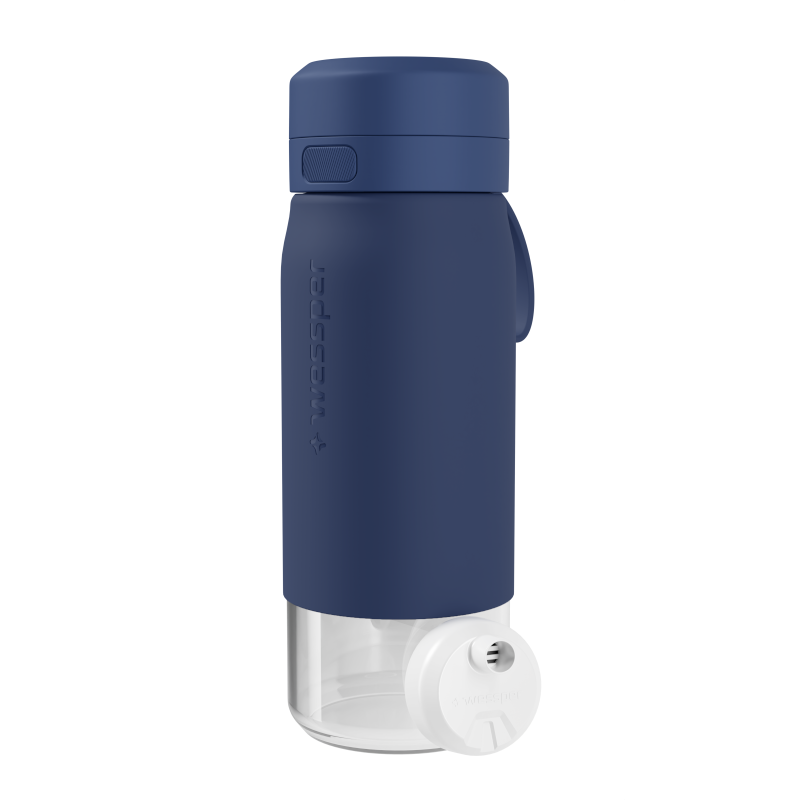 Butelka filtrująca Wessper B2 GLASS Actitex™ 0,5 l – Niebieska