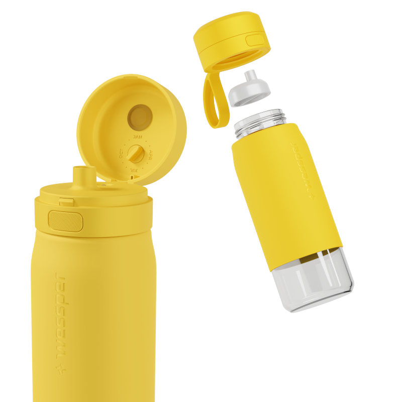 Butelka filtrująca Wessper B2 GLASS Actitex™ 0,5 l – Żółta