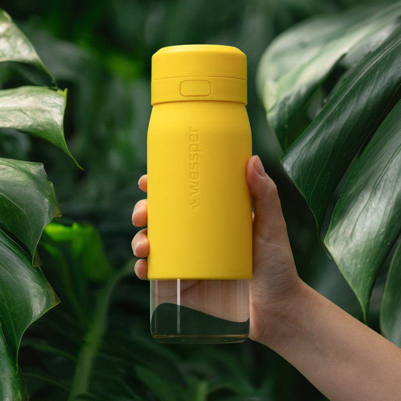 Butelka filtrująca Wessper B2 GLASS Actitex™ 0,5 l – Żółta