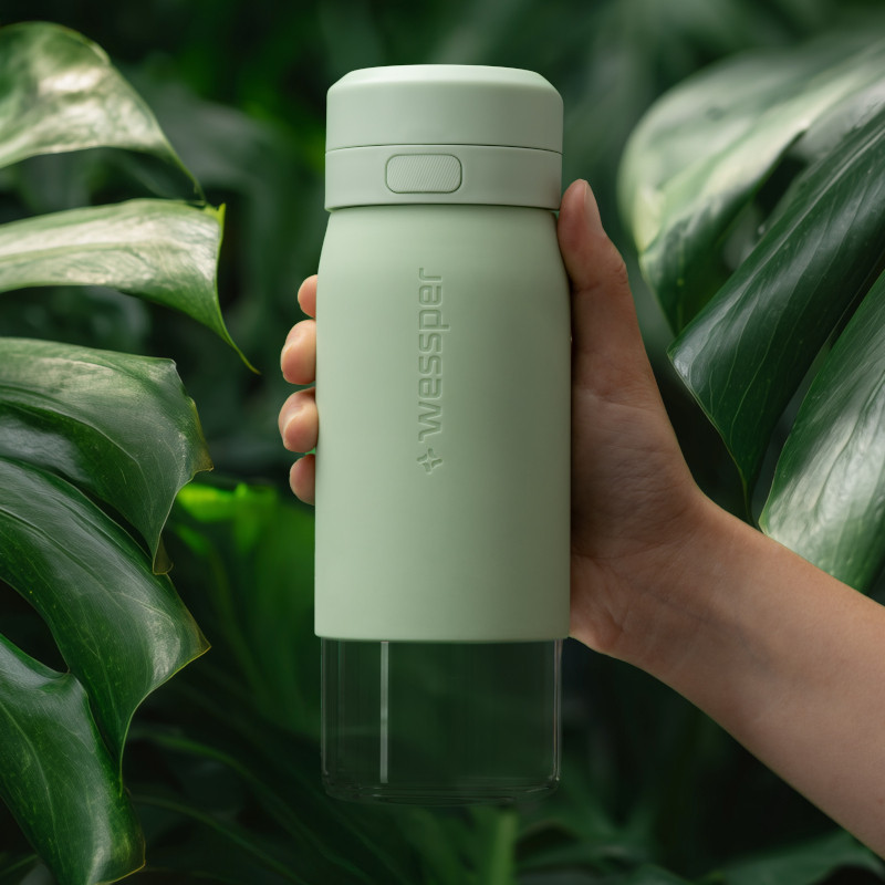 Butelka filtrująca Wessper B2 GLASS Actitex™ 0,5 l – Miętowa