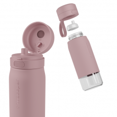 Butelka filtrująca Wessper B2 GLASS Actitex™ 0,5 l – Różowa