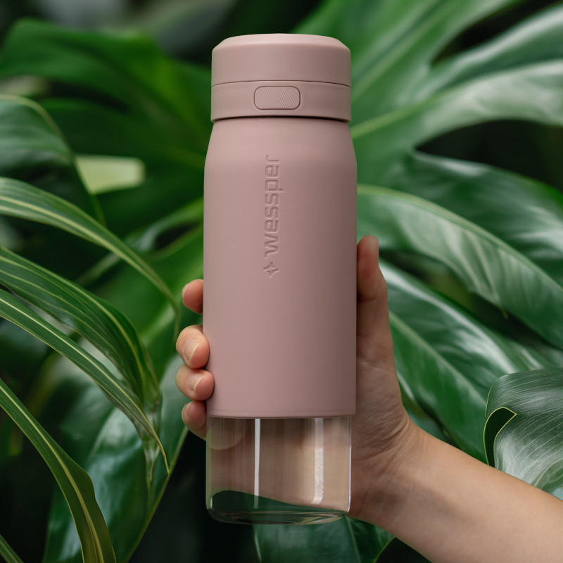 Butelka filtrująca Wessper B2 GLASS Actitex™ 0,7 l – Różowa