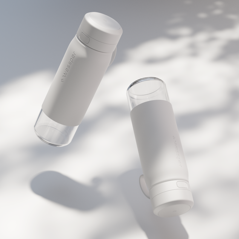 Butelka filtrująca Wessper B2 GLASS Actitex™ 0,7 l – Biała