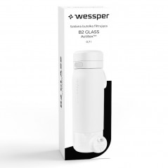 Butelka filtrująca Wessper B2 GLASS Actitex™ 0,7 l – Biała