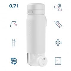 Butelka filtrująca Wessper B2 GLASS Actitex™ 0,7 l – Biała