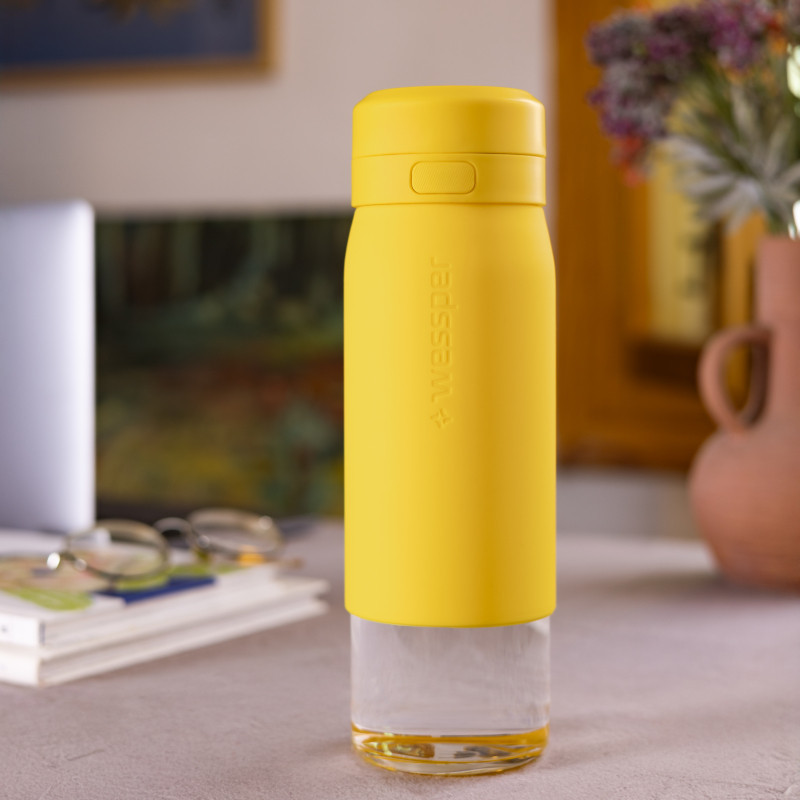 Butelka filtrująca Wessper B2 GLASS Actitex™ 0,7 l – Żółta