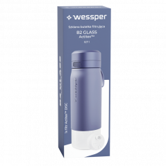 Butelka filtrująca Wessper B2 GLASS Actitex™ 0,7 l – Niebieska