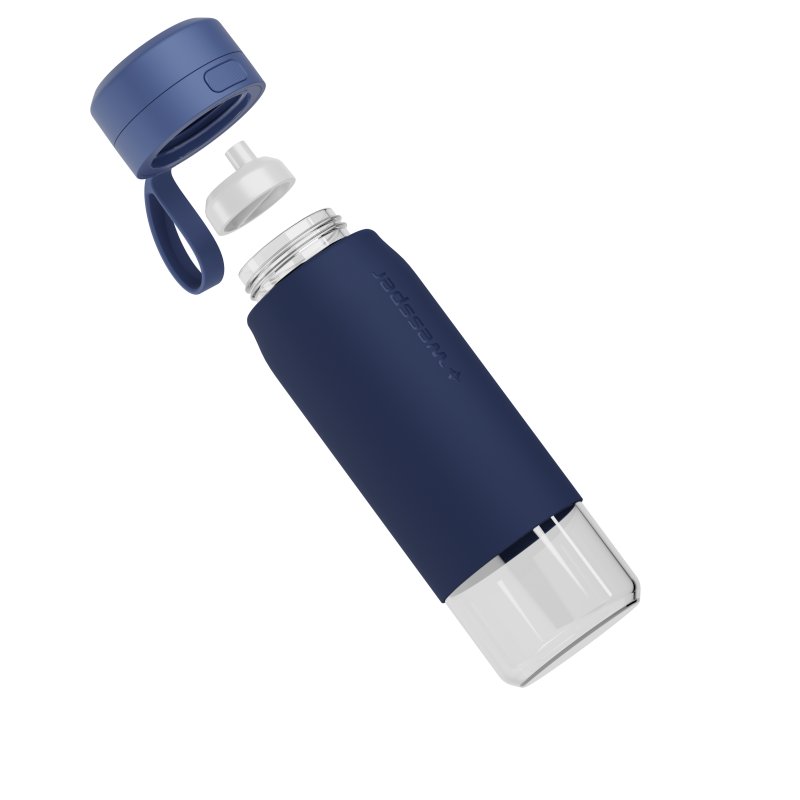 Butelka filtrująca Wessper B2 GLASS Actitex™ 0,7 l – Niebieska
