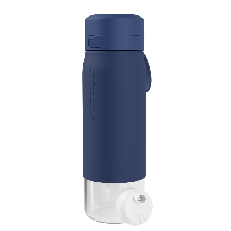 Butelka filtrująca Wessper B2 GLASS Actitex™ 0,7 l – Niebieska