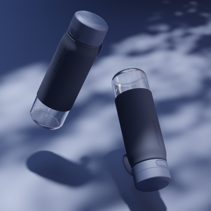 Butelka filtrująca Wessper B2 GLASS Actitex™ 0,7 l – Niebieska