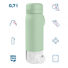 Butelka filtrująca Wessper B2 GLASS Actitex™ 0,7 l – Miętowa
