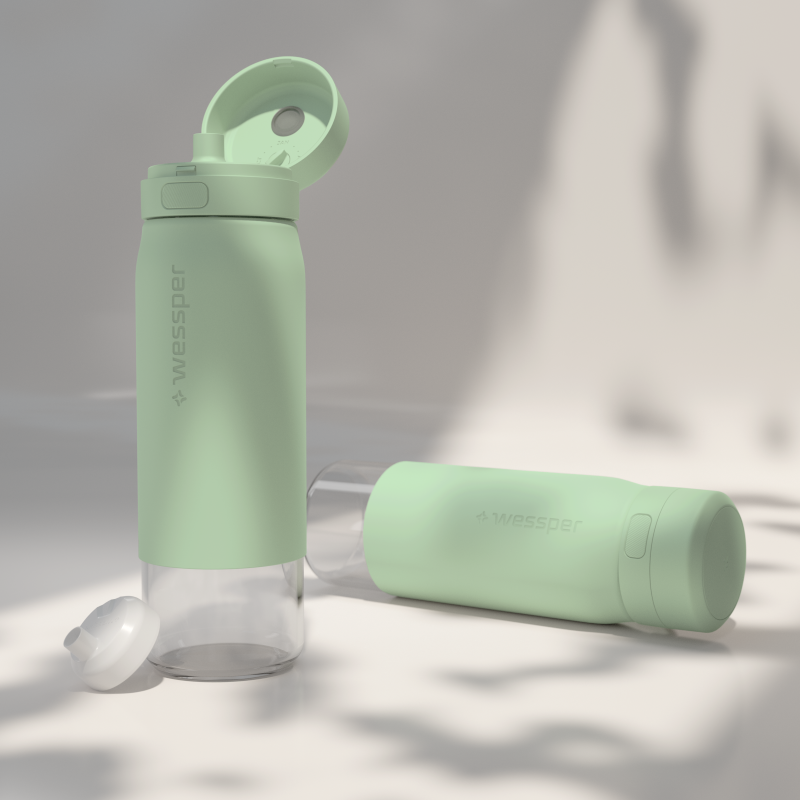 Butelka filtrująca Wessper B2 GLASS Actitex™ 0,7 l – Miętowa Butelka filtrująca Wessper B2 GLASS Actitex™ 0,7 l – Miętowa